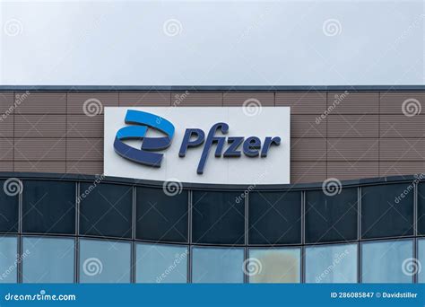 New Logo of Pharmaceutical Corporation Pfizer at the German ...