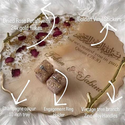 Personalized Engagement Ring Platter | Unique Proposal Idea | Zestpics