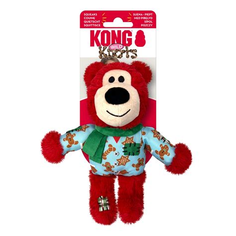 KONG Holiday Wild Knots Bear Dog Toys – Durable & Festive Fun – Rufftail