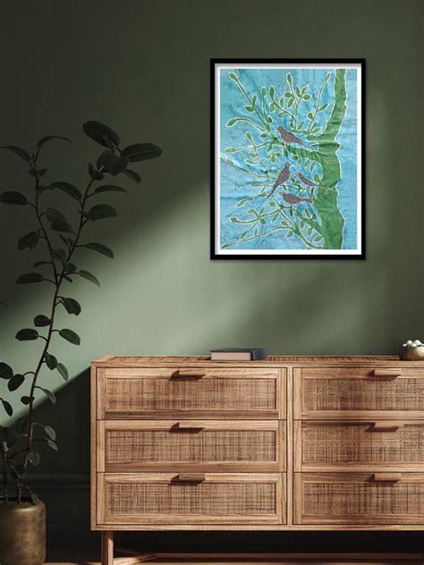 Buy Combine Design of Batik & Bandhini of Birds on Silk