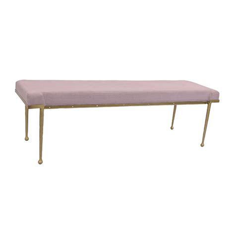 Antique gold Metal Base Bench