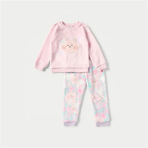 Buy Juniors Bunny Fur Fleece Sweatshirt and Pyjama Set from Juniors at ...