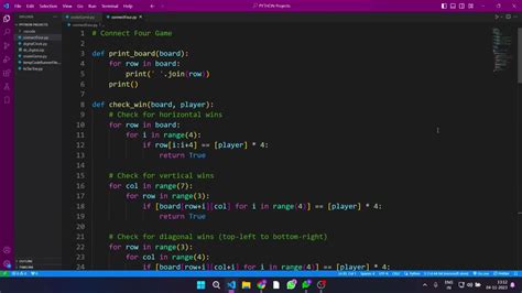 Python Connect 4 Code 的图像结果
