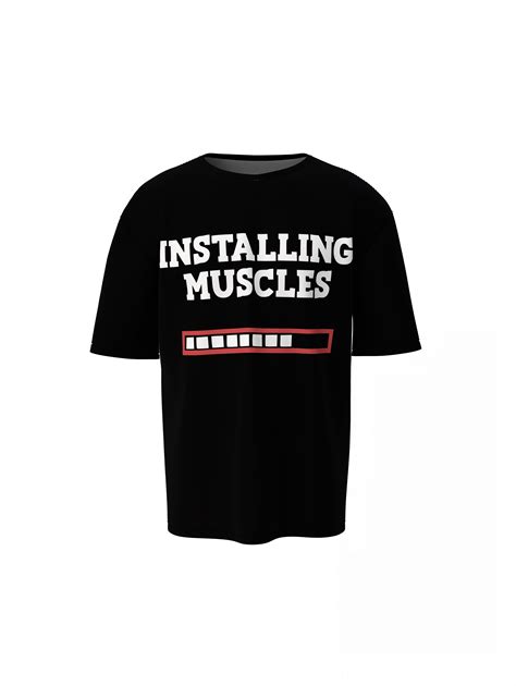 Buy Installing Muscles Oversized T-Shirts Gym Streetwear Style – Hello ...