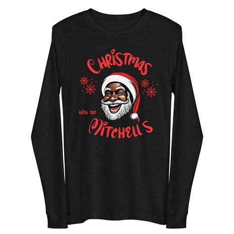 Black Santa Pajamas Tops, Santa Group Shirts, Matching Xmas Tees, Santa ...
