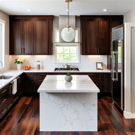 25 Kitchens With Dark Wood Floors You'll Adore