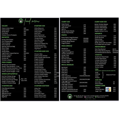 Menu at Nooo Rules Resto Pub, Bengaluru