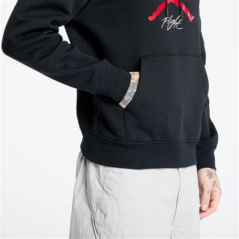 Men's hoodies Jordan Essentials Men's Fleece Hoodie Black/ Gym Red/ Gym ...