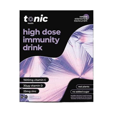Tonic Health, high dose immunity drink elderberry & blackcurrant 10 ...