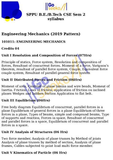 CSE Sem 2 syllabus - notes - SPPU B.E./B CSE Sem syllabus Engineering ...