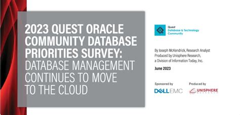 2023 Quest Oracle Community Database Priorities Survey: Database Management Continues to Move to the
