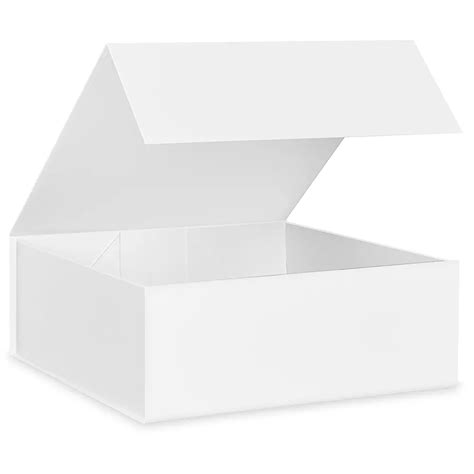 Magnetic Gift Boxes - Matte, 12 x 12 x 4 1/2", White S-25112W - ULINE