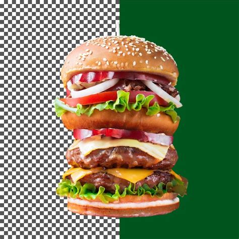Double cheeseburger delight delicious tower of juicy cheeseburgers with ...