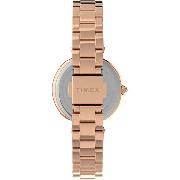 Timex City Collection Women's Quartz Analog Rose Gold-Tone Dial Round ...