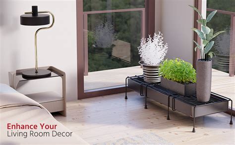 Lifelong Set of 4 Plant Stand with Detachable Tray & 65Kg Capacity ...