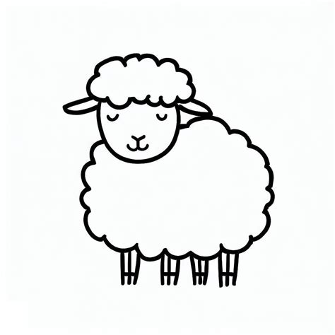 Very Simple Sheep coloring page - Download, Print or Color Online for Free