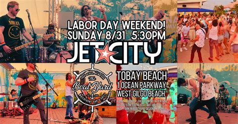 JET CITY AT THE BOATYARD SUNDAY AUG.31 -5:30PM, The Boat Yard ...