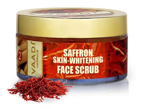 Saffron Skin-Whitening Face Scrub - Walnut Scrub & Cinnamon Oil (50 gm ...