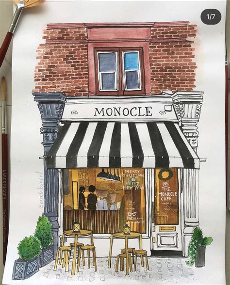 Urban sketching | Urban painting, Urban sketching, Cafe art