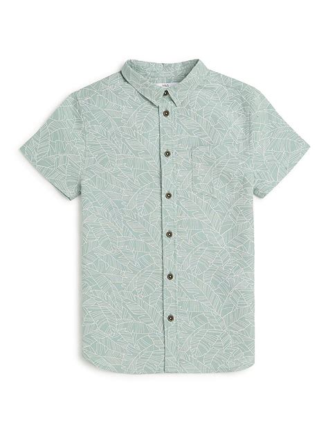 Buy Linen Rich Tropical Print Shirt at Marks & Spencer