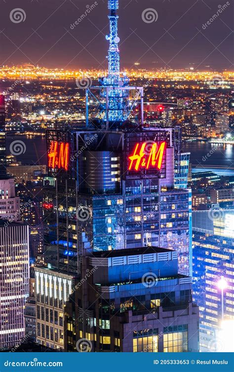 H&M Sign in CondÃ© Nast Building, 4 Times Square in Manhattan Editorial ...