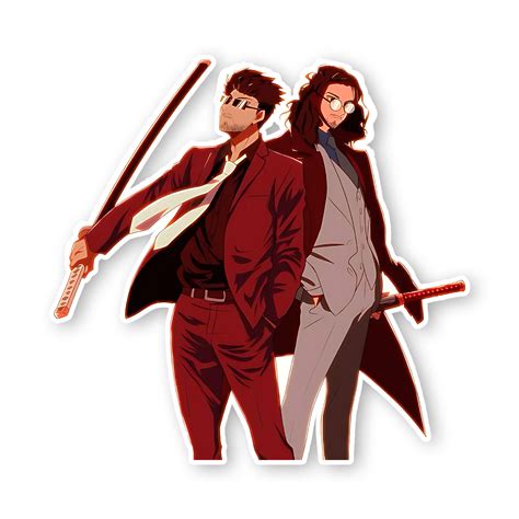 Anime Characters Weilding Swords Sticker – sticckiz.com