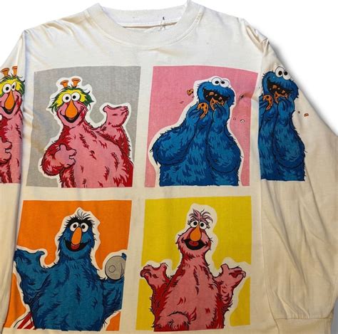 90s〜 Cookie Monster Friends Long Sleeve Tee | RIDDLE clothing