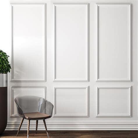 Pangda Peel and Stick Wall Molding Kit, 3D Premade Accent Molding ...