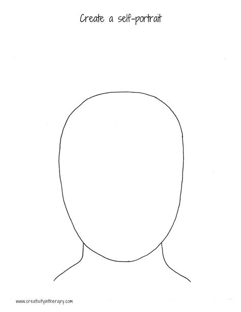 Printable Self Portrait Template
