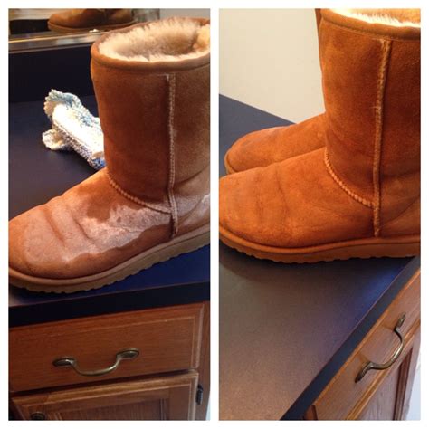 Cleaning uggs from salt stains: -cold water with a little bit of dish ...