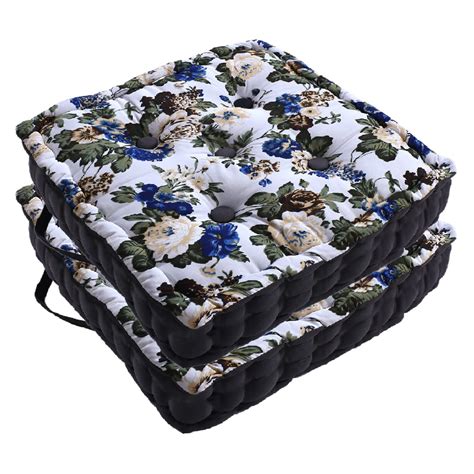Kuber Industries Square Chair Pad|Comfortable Flower Design Seat ...