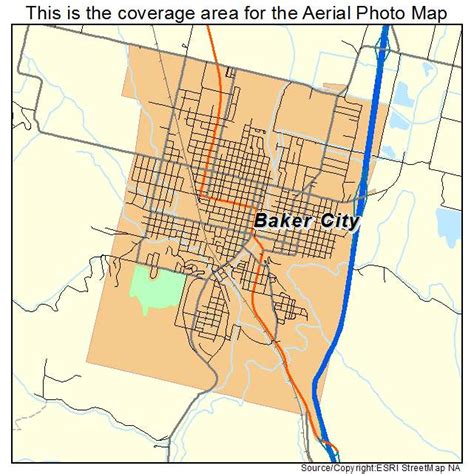 Map Of Baker City Oregon
