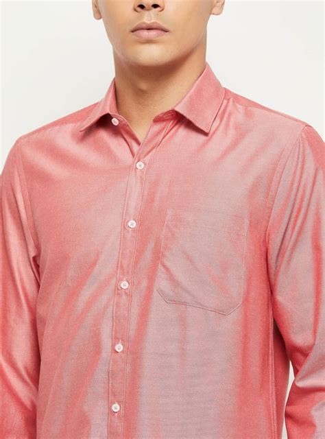 Buy Men Solid Slim Fit Formal Shirt Online at just Rs. 799.0 ...