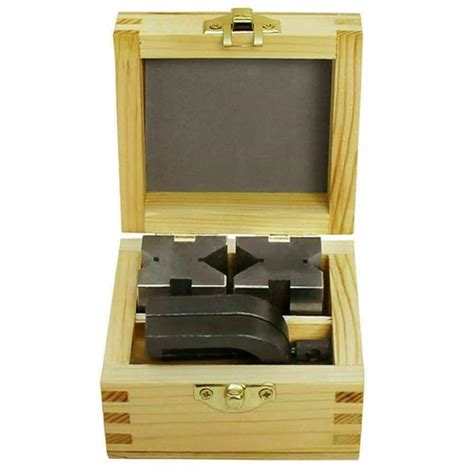 Precision Engineers Vee Blocks Clamp Set - V Block Matched Pair Wooden ...