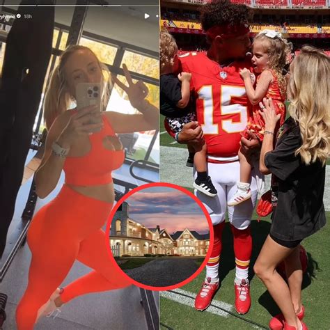 Brittany Mahomes shows off her growing baby bump for gym workout in ...