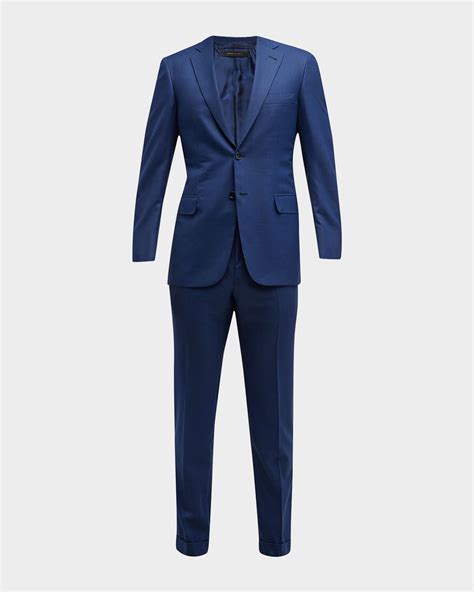 Brioni Men's Wool Herringbone Suit | Neiman Marcus