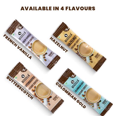 Buy Bevzilla's French Vanilla Coffee Powder Box I 48 Sachets at Best Price
