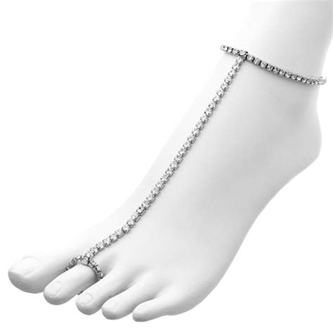 Foot Feet Slave Bracelet Anklet Ankle Bangle Cubic Zircon Austrian ...