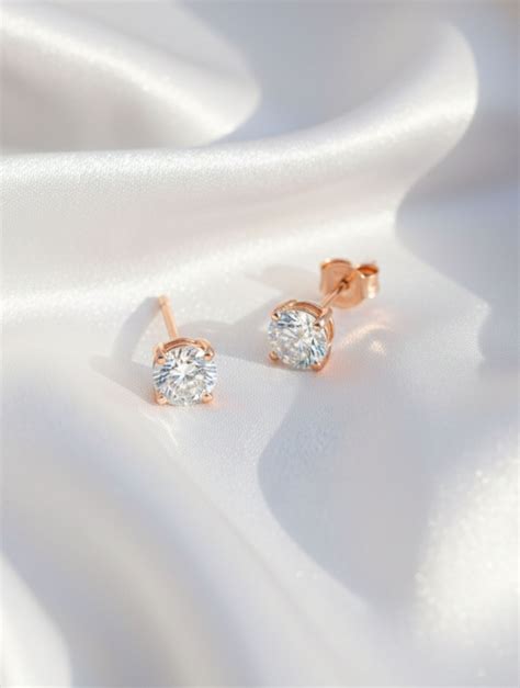 925 Sterling Silver Sparkle Studs Earring with Round Cubic Zirconia in