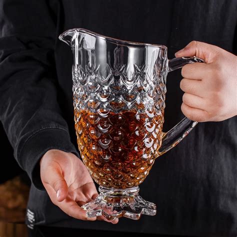 TR Creation Clear Glass Water Jug, Glass Pitcher/Carafes, Drinking ...