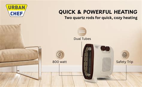 Urban Chef Room Heater For Bedroom in Winter 800W | Electric Room ...