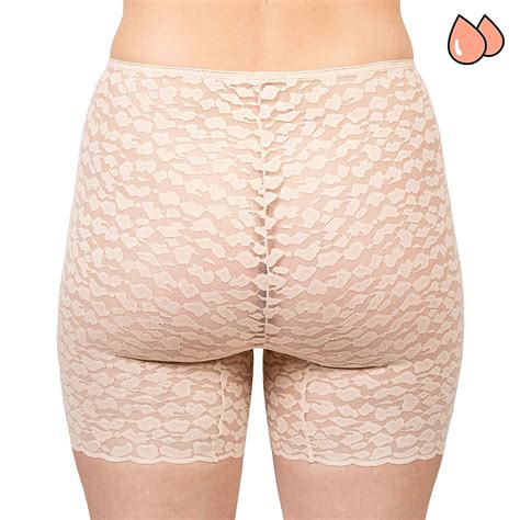 Leakproof Underwear Slip Shorts in Beige Lace | Bloomers Intimates