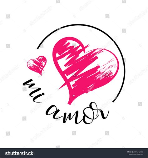 My Love Spanish Vector Digital Calligraphy Stock Vector (Royalty Free ...