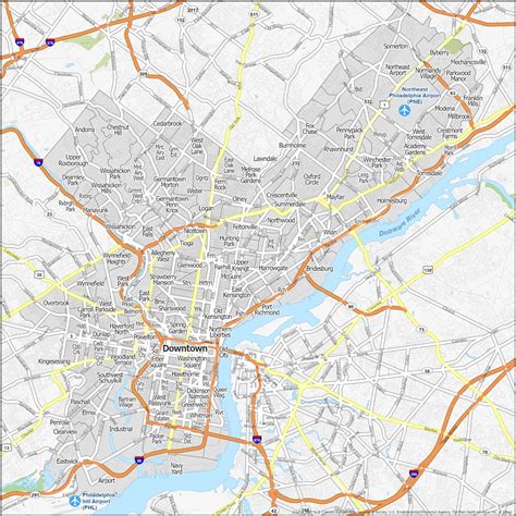 Neighborhood Map of Philadelphia - GIS Geography