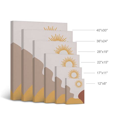 Buy Smile Art Design Boho Minimalism Line Art Sun and Mountain Drawing ...