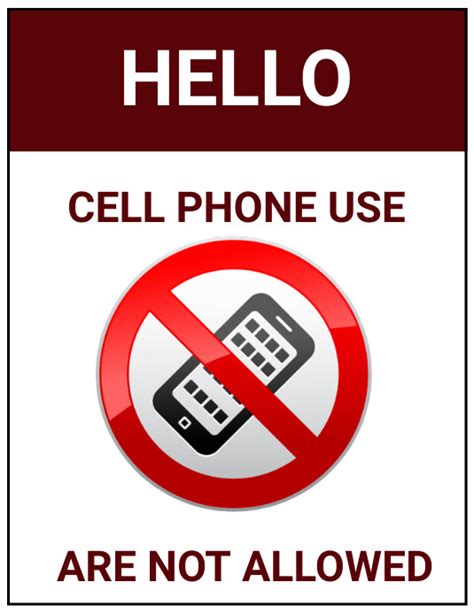 Do Not Use Cell Phone Sign 的图像结果