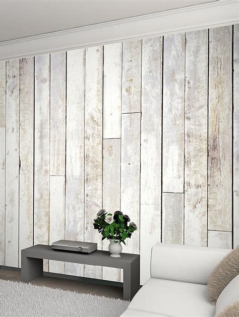 Whitewash Wood Panel Wall Mural | Flooring on walls, Wood panel walls ...