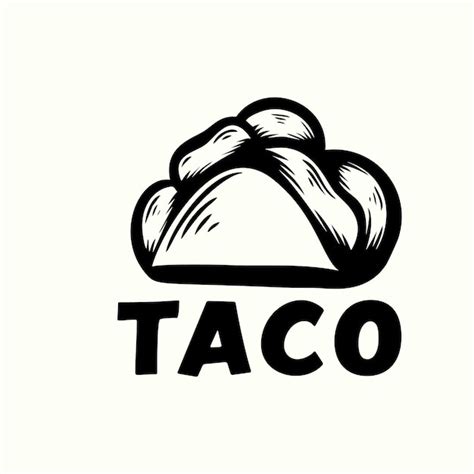Illustration vectorielle de conception de logo de tacos Silhouette de ...