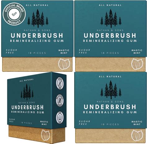 Amazon.com : Nathan and Sons Underbrush Chewing Gum – Sugarless ...