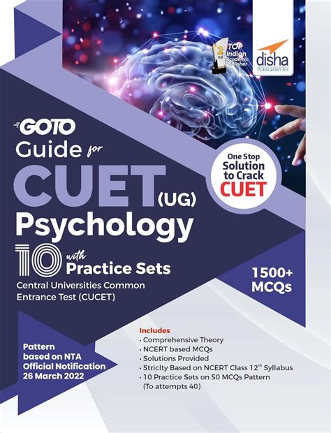 Buy Go To Guide for CUET (UG) Psycology with 10 Practice Sets; CUCET ...